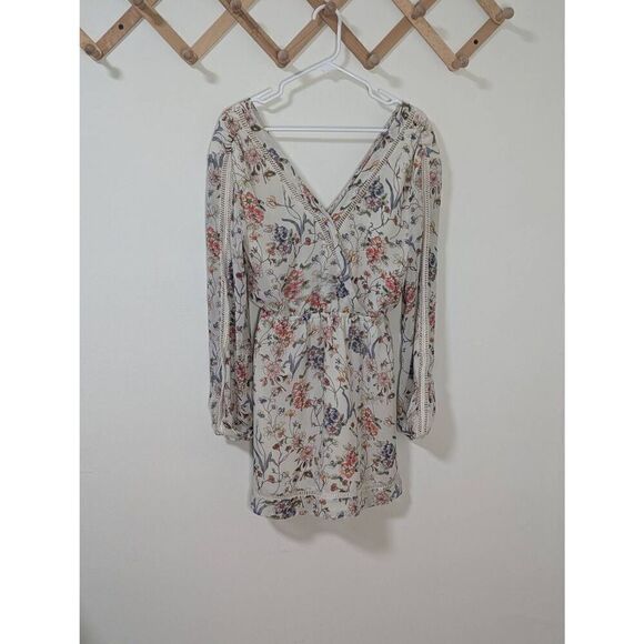 Cupcakes & Cashmere Long Sleeve Floral Dress - Size Small - Picture 1 of 8